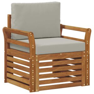 vidaXL Комплект дивани за открито Солидно акациево дърво и полиестер