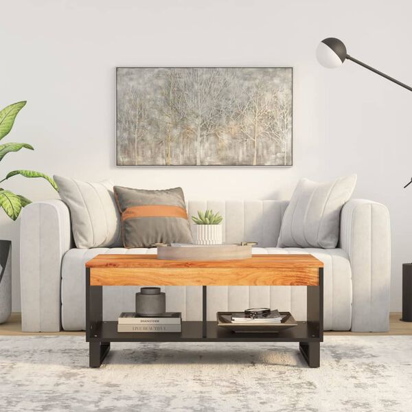 vidaXL Маса за кафе, 90x50x40 см, акациево дърво масив