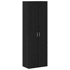 vidaXL Висок шкаф 60 x 35 x 180 см Инженерна дървесина Черен дъб