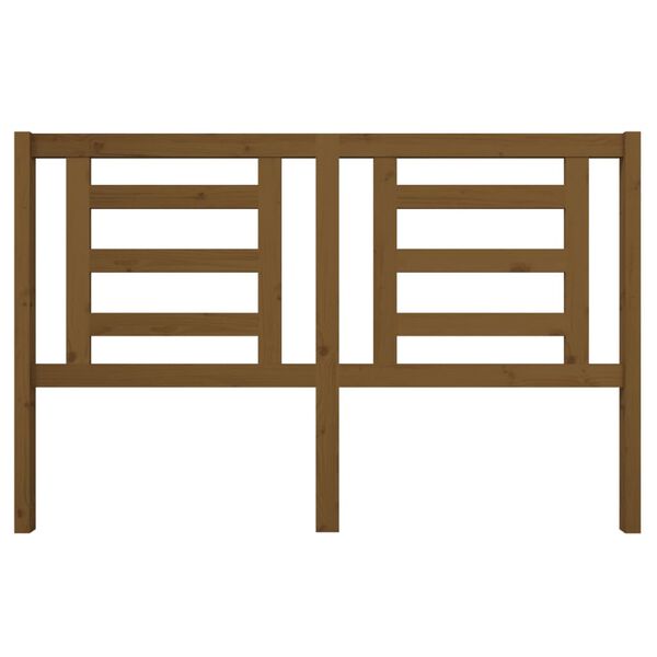 vidaXL Горна табла за легло, меденокафява, 156x4x100 см, бор масив