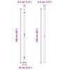 vidaXL Стълб за ограда. 26 pcs Сив 3,2 x 3,2 x 83,5 см