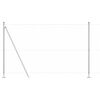 vidaXL Оградa с колчета Сребрист 1.6 x 100 m Покрит със PVC стомана