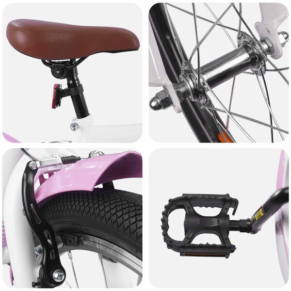 vidaXL Детски Велосипед 20 инча за 6&ndash;11 години Светло розово