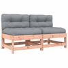vidaXL Средни дивани с възглавници, 2 бр, дугласко дърво масив