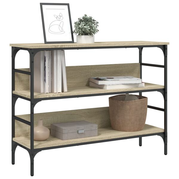 vidaXL Конзолна маса, дъб сонома, 100x32x75 см, инженерно дърво