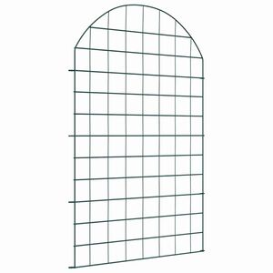 vidaXL Комплект ограда за езеро 8 бр. 50 x 80 cm Стомана Зелен