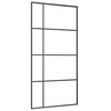 vidaXL Плъзгаща се врата, ESG стъкло и алуминий, 102,5x205 см, черна