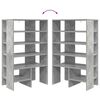 vidaXL Шкаф за обувки с рафт 2 pcs Циментено сиво Инженерно дърво