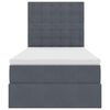 vidaXL Легло с място за съхранение и LED Тъмен сив 90 x 190 cm Кадифе