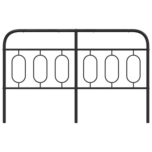 vidaXL Метална резервна табла за легло, черна, 140 см