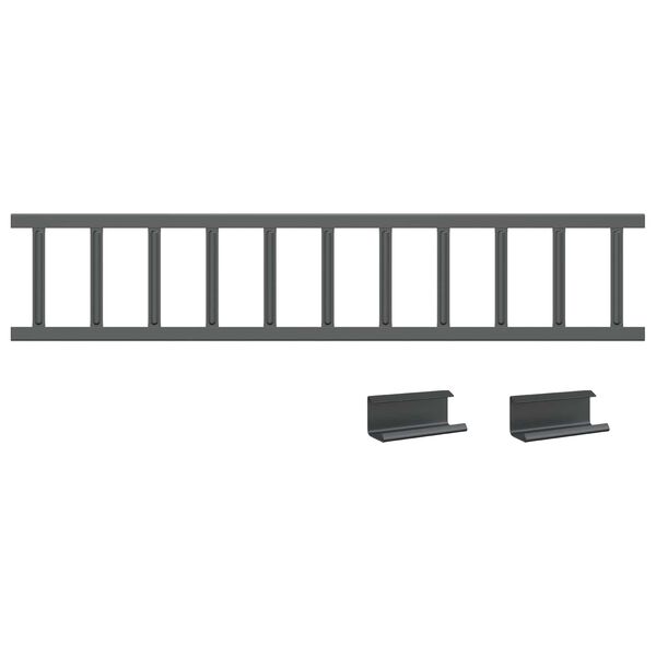 vidaXL Снегозадържател за покрив Антрацит 1200 x 2,5 x 20 см Стомана