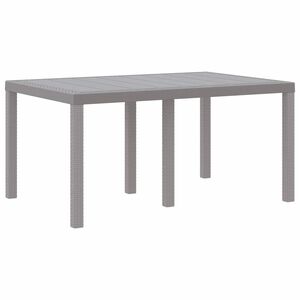 vidaXL Градинска маса Светлосиво 150 x 100 x 73 см полиратан