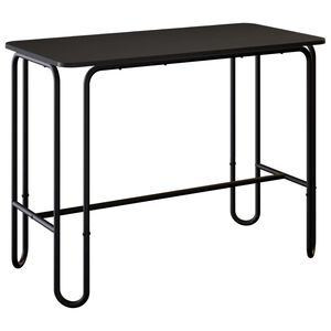 vidaXL Трапезна маса 100 x 50 x 75 cm Инженерна дървесина Черно
