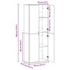 vidaXL Висок шкаф Дъб 70 x 33.5 x 180 см Инженерно дърво