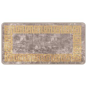 vidaXL Каса за килим MARSA Сиво 50 x 100 cm Полиестер и PVC