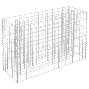 vidaXL Габион повдигната леха, поцинкована стомана, 90x30x60 см