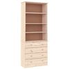 vidaXL Библиотека с чекмеджета ALTA, 77x35x186,5 см, бор масив