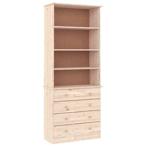 vidaXL Библиотека с чекмеджета ALTA, 77x35x186,5 см, бор масив