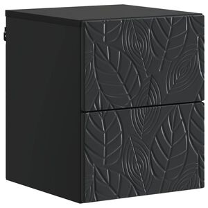 vidaXL Спален шкаф с монтаж на стена Черно 34,5 x 33 x 40 см