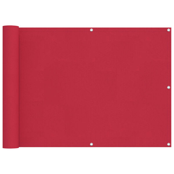 vidaXL Балконен екран Бургундско червен 75 x 300 cm Оксфордска тъкан