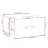 vidaXL Нощни шкафчета за стенен монтаж, 2 бр, бели, 40x29,5x22 см