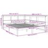 vidaXL Легло с етажерка за книги, без матрак, 140x190 см, бор масив