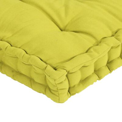 vidaXL Палетни възглавници за под, 3 бр, памук, ябълковозелени