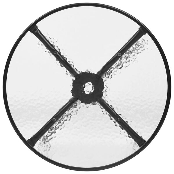 vidaXL Градински трапезен комплект, 3 части, черен