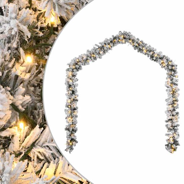 vidaXL Коледна гирлянда с LED светлини, зелена, 5 м, PVC