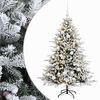 vidaXL Изкуствена коледна елха с топки 150 см 150 LED светодиода