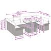 vidaXL Градински Софа Комплект с възглавница 10 pcs Черно Полиратан