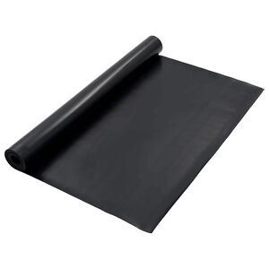 vidaXL Килим за под Черно 1,2 x 5 м Каучук