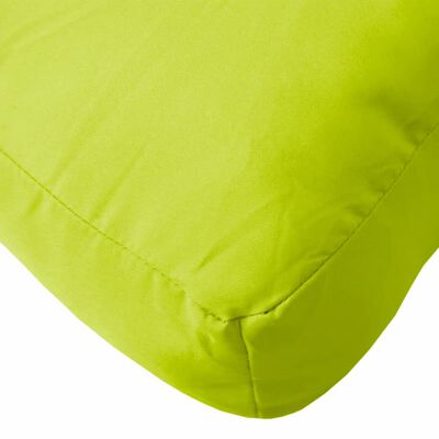vidaXL Палетна възглавница, яркозелена, 60x60x12 см, текстил