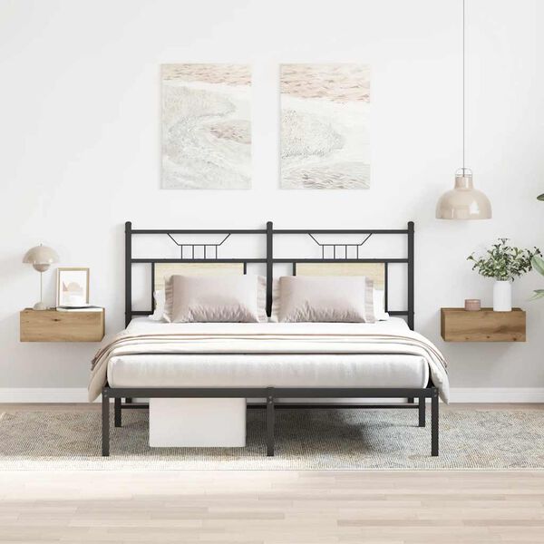 vidaXL Плаващи нощни шкафчета 2 бр. дъб Artisan 40x32x15 cm