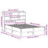 vidaXL Легло с етажерка за книги, без матрак, 120x190 см, бор масив