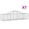 vidaXL Габионни кошници арка 7 бр 200x50x40/60 см поцинковано желязо