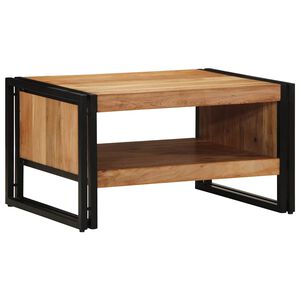 vidaXL Маса за кафе, 70x50x38 см, масивно акациево дърво