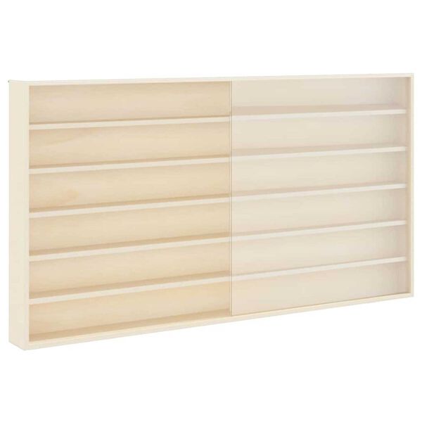 vidaXL Стена дисплей кутия с рафт Бежово 100 х 8,5 х 54 см Шперплат