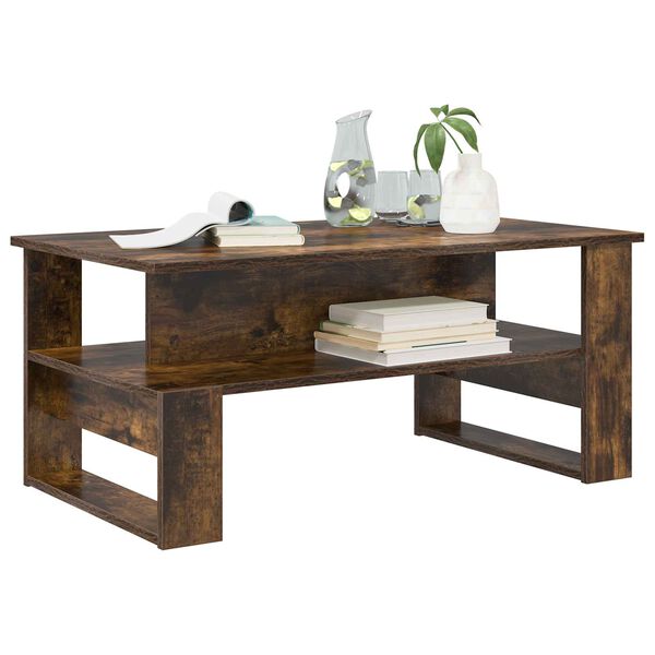 vidaXL Масичка за кафе Димян дъб 90 x 50 x 40 cm Инженерно дърво