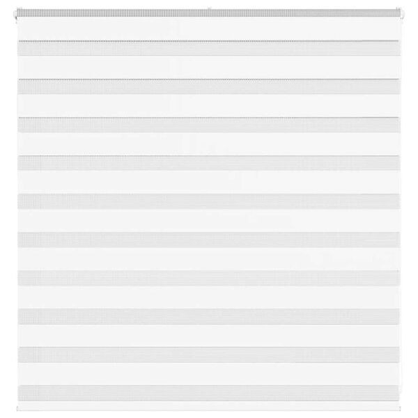 vidaXL Зеброва щора бял 150x100 см ширина на плата 145,9 см полиестер