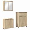 vidaXL Комплект мебели за баня 3 бр. Сонома дъб 72,5 x 36,5 x 100 см