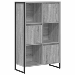 vidaXL Шкаф за книги 68 x 30 x 108.5 см Инженерна дървесина Сив Сонома