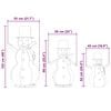 vidaXL Семейство снежковци за Коледа 3 pcs Топло бяло 81 x 60 x 125 см