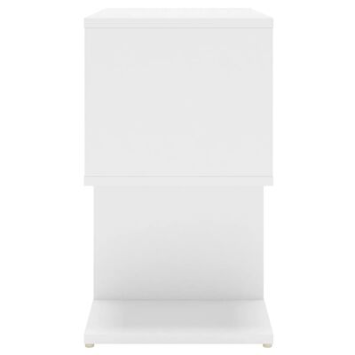 vidaXL Нощно шкафче, бяло, 50x30x51,5 см, ПДЧ