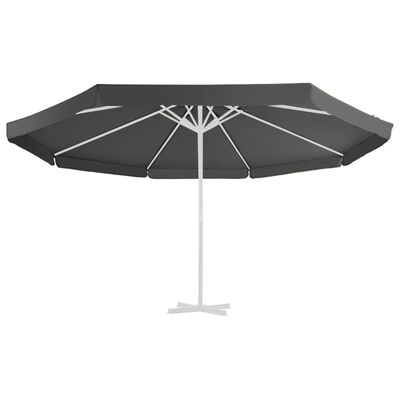 vidaXL Резервно покривало за градински чадър, антрацит, 500 см