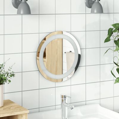 vidaXL LED огледало за баня 30 см кръгло