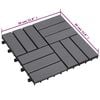 vidaXL Плочка за decking 10 pcs Сив 30 x 30 cm Дърво от Акация