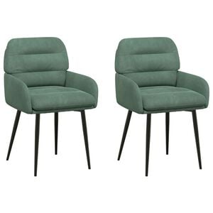 vidaXL Обедени столове 2 pcs Кадифе Морско зелено 59 x 59,5 x 90 см