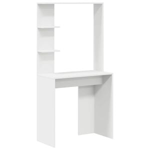 vidaXL Бюро Бяло Инженерна дървесина 78,5 x 37 x 154,5 см