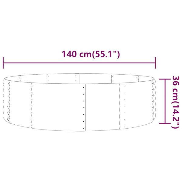 vidaXL Градинска повдигната леха поцинкована стомана зелена